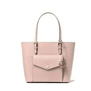 Michael Michael Kors Jet Set Multifunction Pocket Tote (Large, Soft Pink]